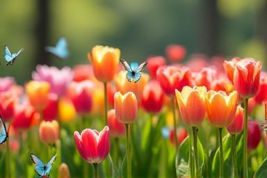 Herinneringstuin vol voorjaarsbloemen