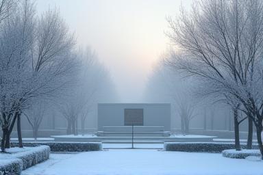 Herinneringstuin in de winter